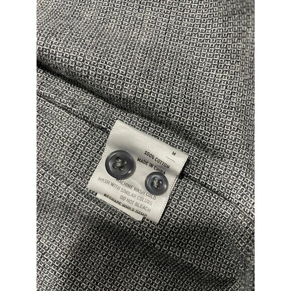 01.Algo Men's Size Medium Slim Fit Button Up Long Sleeve Shirt Grey - Picture 8 of 12